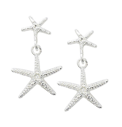 Double Starfish Dangle Earrings E124