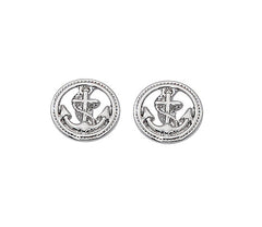 Wholesale fashion Stud Earrings. Hand crafted and hand polished in the USA. Cast in lead free pewter. Layered sterling silver finish. Medium sized Earrings. USA made