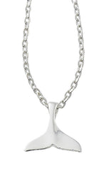 Wholesale fashion whale tail necklace pewter with sterling silver or 24 karat gold finish USA made