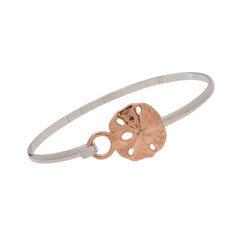Sandollar Cuff Bracelet  Rose Gold and Silver Two Tone