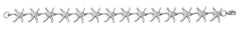 Wholesale fashion starfish bracelet pewter with sterling silver or 24 karat gold finish USA made