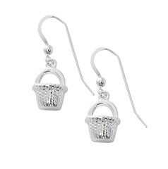 Wholesale fashion nantucket basket earrings pewter with sterling siver and 24 karat gold finish USA made