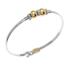 Cape Cod Two Ball With Rondelle Spacers Bracelet  Two Tone CB729