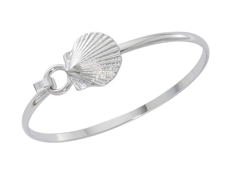 Scallop Shell Silver Cuff Bracelet CB413