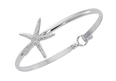 Wholsale fashion starfish bracelet pewter with sterling silver finish USA made