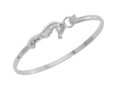 Wholesale fashion sea horse bracelet pewter with sterling silver finish USA made