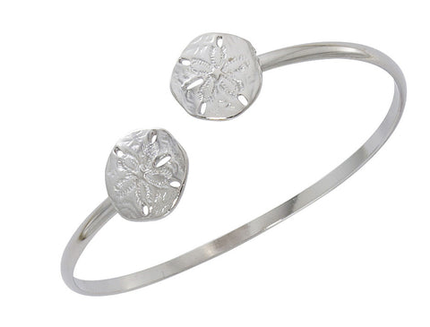 Sand Dollar Silver Twist Bracelet CB423T