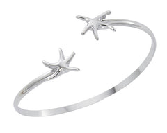 Dancing Starfish Silver Twist Bracelet CB430T