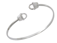 Wholesale fashion nantucket twist bracelet pewter with sterling silver finish USA made