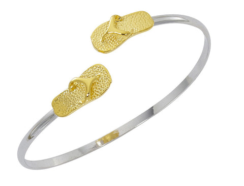 Flip Flop Two Tone Twist Bracelet CB434T