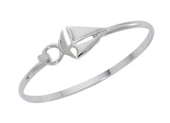 Wholesale fashion sailboat bracelet pewter with sterling silver finish USA made