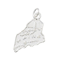 Wholesale fashion state of maine charm pewter with sterling silver or 24 karat gold finish USA made