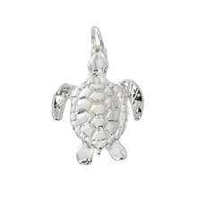 Wholesale fashion turtle charm pewter with sterling silver or 24 karat gold finish USA made