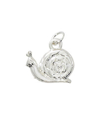 Wholesale fashion snail charm pewter with sterling silver or 24 karat gold finish USA made