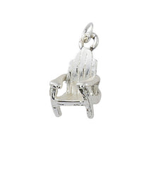 Pewter with silver or gold finish Adirondack chair charm. Wholesale USA made