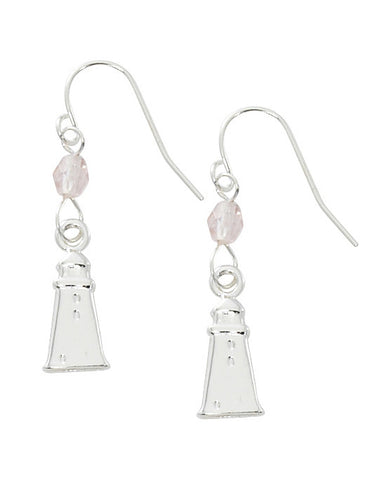 Lighthouse with Round Bead Drop Earrings E167
