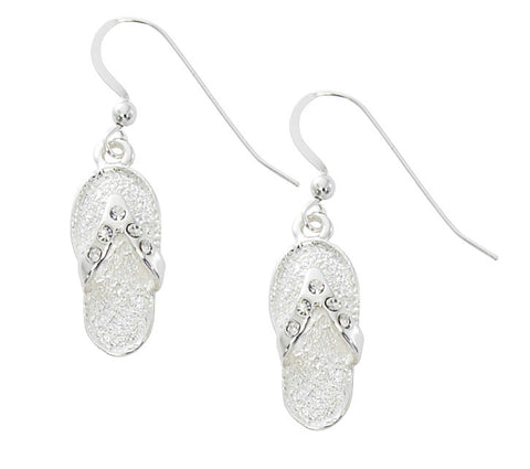 Flip Flop with Austrian Crystals Drop Earrings FF806