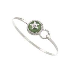 Textured Starfish Sea Glass Cuff Bracelet