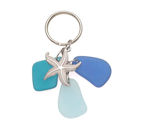 Sea Glass Starfish Key Chains