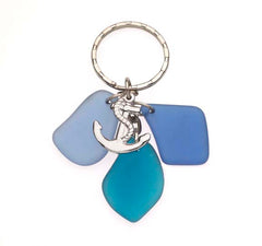 Sea Glass Anchor Key Chains
