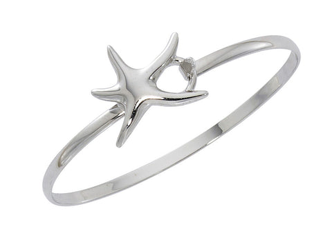 Dancing Starfish Silver Cuff Bracelet CB417