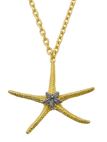 Two Tone Starfish Necklace NK543