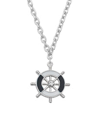 Wholesale fashion hand crafted and hand polished in the USA. Cast in lead free pewter. Layered sterling silver finished. 18 inch chain. Medium sized pendant. USA made